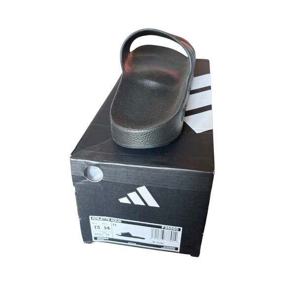 NWB Adidas Adilette Comfort Slides Black Sandals Men’s 13 Women’s 14 Slip-On - Picture 4 of 5